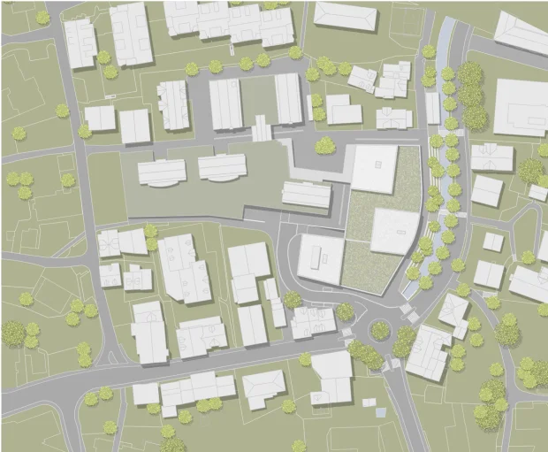 066 191 004 Umgebungsplan Dachaufsicht farbig