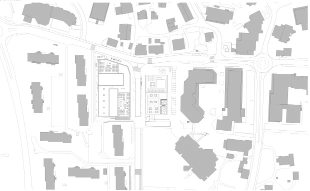 Umgebungsplan schwarz weiss