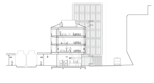 LINEA Schnitt Aufnahmegebaeude 1 200