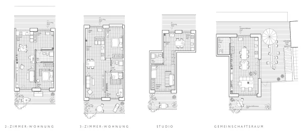 WBW Pilgerbrunnen Wohnungsgrundrisse